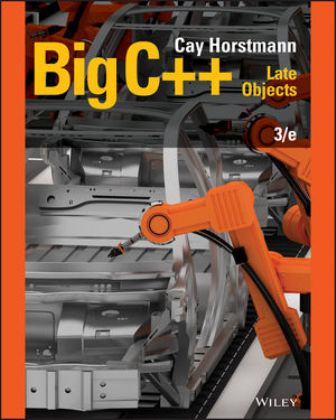 (Download Instantly) for (Chapter 1 â€“ 17) Big C++: Late Objects, 3rd Edition, Cay S. Horstmann, ISBN: 1119402972, ISBN: 9781119402978   PDF BOOK