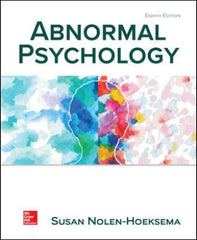 (Download Instantly) for Abnormal Psychology, 8th Edition, Susan Nolen-Hoeksema, ISBN10: 1260500187, ISBN13: 9781260500189   PDF BOOK