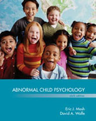 (Download Instantly) for Abnormal Child Psychology, 6th Edition Eric J. Mash, David A. Wolfe, ISBN-10: 1305105427, ISBN-13: 9781305105423   PDF BOOK